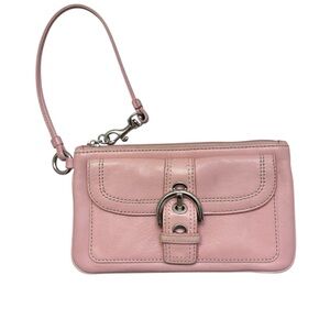 Coach vintage y2k RARE pink leather soho buckle clutch bag wristlet wallet